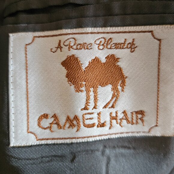 Vintage Garrison Park Sport Coat Mens 44 Houndstooth Camel Hair - Picture 6 of 7